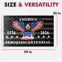 250th Anniversary Flag 1776-2026, 3x5 Ft American USA Flag for Outside, Vintage Bald Eagle Patriotic Flag with Brass Grommets, Heavy Duty Indoor Outdoor Decor