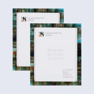 Handicrafts Home 8x10 Picture Frames Pack of 2 - Verdigris Collection Handcrafted Photo Frames, Perfect for Wall & Tabletop Display, Ideal Home Decor Gift