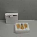 ST64 LED E26 Vintage Edison Light Bulbs, Amber Glass, Dimmable, 4W(40W Equivalent) 300 Lumens, 2200K Ultra Warm White, Spiral Filaments Design, Antique Style, 25000 Hrs, 3-Pack