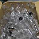 Mini Liquor Bottles With Black Lids, 56 Small Bottles and Tamper Evident Caps, 50ml 1.7 Oz