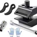 Automotive Suspension Strut Separator Tool Kit, Including a pry bar Wrench Adapter and Gloves, Compatible with V olkswagen, A UDI, B MW, F ord, P eugeot, C itron