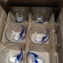 Libbey Blue Ribbon Stemless, Margarita Glasses, Artisan-Inspired, Elegant Margarita Glass Set of 6, Lightweight Mexican Glassware for Parties and More