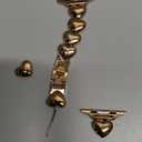 Metal Bracelet Compatible with Apple Watch Band Women 38mm 40mm 41mm 42mm 44mm 45mm 46mm 49mm Rhinestone Dressy Apple Watch Strap for iWatch Band Series 11/10/9/8/7/6/5/4/3/2/1/SE 3/Ultra 3 (Rose Gold Heart)