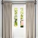 Tension Double Curtain Rods for Windows by EZFurni,31 to 83 Inch Wide, Adjustable No Drill Curtain Rods for Living Room,Bedroom,Decorative Window Treatment,Renter Friendly,39 to 130 Inch Height,Black