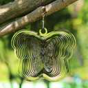 Wind Spinners Outdoor, 3D Butterfly Hanging Wind Spinners, 12 inches, Kinetic, Stainless-Steel Metal, Smooth Spinning, Indoor and Outdoor Decoration for Garden, Patio, Yard, Gift for Women Mom Wife
