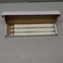 Homemory 3 Pack Flameless Taper Candles, No Remote, Realistic Flickering Battery Operated Candlesticks, White LED Plastic Candle Safe for Weddings, Table Decor, Christmas, and Halloween