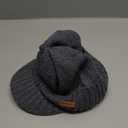 TOP-EX DryKnit Waterproof M/L XL/XXL Fleece Lined Beanie with Brim, Merino Wool Warm Cold Weather Visor Cap (Grey)