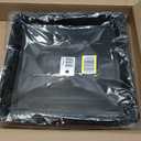 Square Plant Saucer 16 Inch 2 Pack 10 14 16 18 20 Plant Trays for Pots Heavy Duty Plastic Plant Saucers for Indoors Outdoors, Flower Pot No Holes Plant Drip Trays (Black)