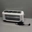 DASH Clear View Toaster - Compact Design with 7 Browning Levels & Clear-View Window, Extra-Wide Slot Large Toaster, 1-Touch Defrost, Reheat & Bagel Functions - Easy Clean Up Crumb Tray (White)