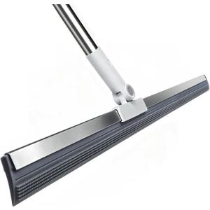 19.7'' Large Floor Squeegee for Concrete Floor with 51''-58'' Telescoping Stainless Steel Handle, Squeegee Broom for Removing Water on Tile, Epoxy, Garage, Driveway, Patio