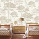 TUNDJ Beige Forest Wallpaper Mural Peel and Stick for Bedroom 82"x57"