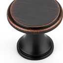 Ravinte 10 Pack Oil Rubbed Bronze Kitchen Cabinet Knobs, Solid Oil Rubbed Bronze Pulls Zinc Handles Simple Drawer Cabinet Hardware for Cupboard Drawer Knobs