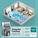 SereneLife Small Air Conditioner Portable 12,000 BTU with Built-in Dehumidifier - Portable AC Unit for Rooms up to 550 sq ft - Remote Control, Window Mount Exhaust Kit