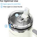 For Travel & Gym  Never Drink from a Moldy Lid Again: 30oz Hygienic Tumbler, 100% Leakproof Lid & Removable Foldable Spout. Reinforced Base, Fits Cup Holders- Cream