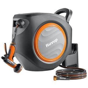 Ruvup Garden Hose Reel 1/ 2"x150ft Retractable Water Hose With Metal Bracket