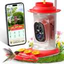 Smart Hummingbird Feeder with Camera Solar Powered, AI Identify, Instant Notification, Leakproof & Ant Moat Bird Feeder with Camera, Hummingbird Feeders for Outdoors, Gift for Bird Lovers (20 oz)
