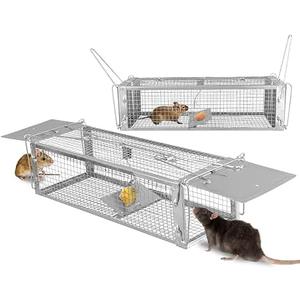 TeqHome 2-Door Humane Rat Cage Trap, Metal Live Animal Trap Cage
Small Rodent Cage Humane Catch Release, Upgraded Indoor & Outdoor Live Traps for Squirrels, Mouse, Rats, Mice