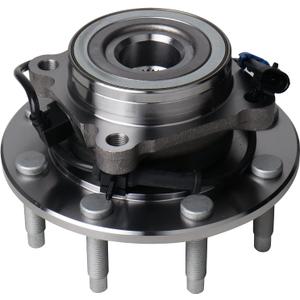 KUSATEC 515058 Front Wheel Bearing and Hub Assembly Compatible with Chevy Silverado 2500/3500 4WD, GMC Sierra 1500/2500 Yukon XL 99-07, Hummer H2 2003-2007, 8 Lug Bolts w/ABS