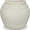 Briful Rustic Ceramic Farmhouse Vase, 5.9" Vintage Textured Pottery Jar