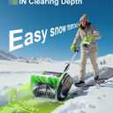 DEGGE Electric Cordless Snow Shovel, 2X 3.0Ah/ 21V/ 12-Inch Battery Snow Blower with Directional Plate & Adjustable Front Handle, Snow Removal for Driveway Sidewalk, Steps, Patio (Charger Included)