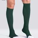 CELERSPORT 2 Pack Baseball Soccer Softball Socks For Youth Kids Men Women Multi-sport Tube Socks, Green, X-Small