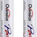 Overseas Permanent Paint Pens White Markers - 2 Pack Single color Oil Based Paint Markers, Medium Tip, Quick Drying and Waterproof Marker Pen for Metal, Rock Painting, Wood, Plastic, Canvas, Mugs