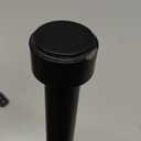 Heavy Duty Curtain Rods,1 1/4" Large Diameter Premium Nonadjustable Curtain Rod,42in/3.5ft Custom Window Treatment Rods with Durable Aluminum Brackets and End Caps,Black Finish