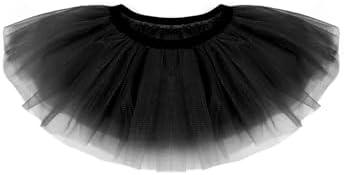 ROC PARTY Women’s Vintage Tulle Tutu Skirt Adult Multi-Layer Fluffy Petticoat with Elastic for Party Halloween Dress Up, One Size