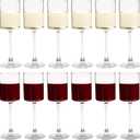 YANGNAY White Wine Glasses Set of 12, Clear Stemmed Wine Glasses for Party, Home, Restaurant Use, 9.5 oz 