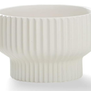 Puoyik 1 Piece Set of Flower Pots 8/6 inches, Ceramic Flower Pots with Drainage Holes, Indoor and Outdoor Plant Flower Planter (7.8/5.9 White)