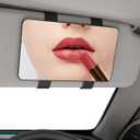 Car Mirror,Car Accessories Sun Visor Vanity Mirror Cosmetic Mirrors,Automotive Makeup Mirrors with Straps,Automotive Interior Accessories for Women Girls,Universal for Trucks,Cars,SUVs