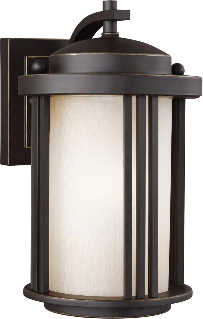 Sea Gull 8547901-71 Crowell Outdoor Wall Sconce, 1-Light 60 Watts, Antique Bronze