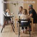 8 in 1 Convertible Wooden High Chair, Adjustable Baby High Chair for Babies and Toddlers with Tray, Easy to Clean, Grow with Family|Booster|Learning Table|High Stool (White)