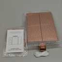 Flymiro Tri-fold Lighted Vanity Makeup Mirror with 3x/2x Magnification,21 LEDs Light and Touch Screen,180 Degree Free Rotation Countertop Cosmetic Mirror,Travel (Rose Gold)