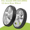 12 Inch Rear Wheel Replacement Arnold 490-324-0002 Lawn Mower Rear Wheels 12x1.75" Plastic Wheel Compatible with Craftman Push Mower Walk Behind Mowers Wagon Wheel 2 Pack