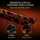 MahTileFlow Tortoise Shell Acrylic Mahjong Racks with Scalloped Pushers