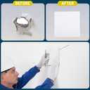 Sosation 6 Pcs Square Plastic Flat Blank Plate Wall Hole Cover Ceiling Cover Plate with 48 Pcs Double Faced Adhesive Tape for Ceilings or Wall(7 Inch)