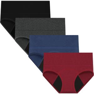 Nalwort Womens Menstrual Period Panties Cotton Leak Proof Underwear Postpartum Protective Briefs (XX-Large, Color-07)