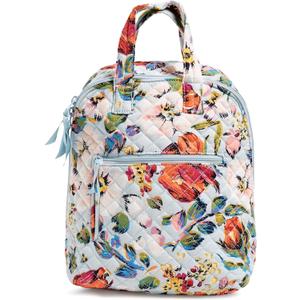 Vera Bradley Women's Cotton MiniTotepack Backpack, Sea Air Floral - Recycled Cotton, One Size
