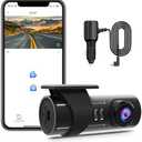Dash Cam Front WiFi, 1080P Dash Camera for Car Without Screen, Night Vision, Parking Monitor, WDR, G-Sensor, Loop Recording