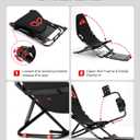 RACGTING Racing Simulator Cockpit for G920 G29 G923, Foldable Racing Simulator for Thrustmaster T248X T248 T300 T150 458 TX Xbox PS5 PS4 PC (Black)