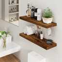 Floating Shelves 36 Inch Long, Deep Floating Shelf for Wall, 36 x 8 Floating Shelves Set of 2, 8 Inch Deep Wall Shelves for Living Room, Kitchen, Bedroom, Large Storage Shelves, Rustic Brown, 36 Inch, 2 Pack