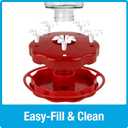 Nature's Way Hanging Glass Hummingbird Feeder for Outdoor Dcor, 20 Ounce Capacity Nectar Feeder, Ant Moat, 5 Easy to Clean Flexible Ports, Red