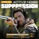 M300A Ear Protection For Gun Range - Shooting Ear Muffs with Ergonomic Gel Cushions, IPX5 Waterproof Gear (Black)