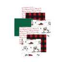 Little Treasure Hudson Baby Cotton Poly Flannel Receiving Blankets Multipack, Red Christmas Scene, 30x30 inches