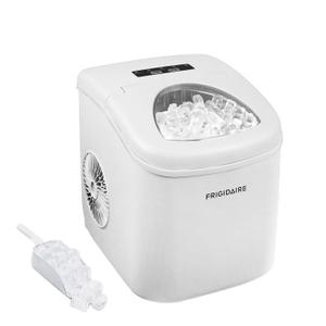 FRIGIDAIRE Portable Compact Ice Maker, Counter Top Ice Making Machine, 26lb per day, White