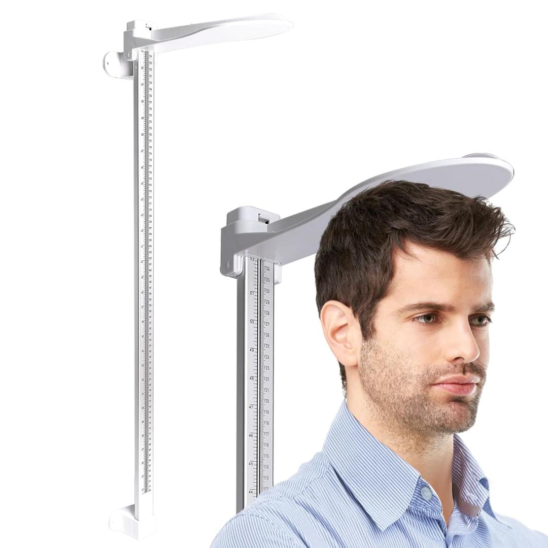 Height Measurement for Wall - Medical Portable Wall Mount Stadiometer 24"-82" / 60-210 cm - Professional Aluminum Height Measuring Rod for Kids Adults - Accurate Scale Height Tool for Office Home