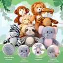Civaner 7 Pcs Stuffed Animals Bulk 12.5 Inch Cute Soft Animal Plush Toys for Kids Birthday Gifts Baby Shower Party Decorations(Bright Color,Forest)