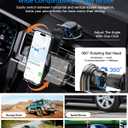 Wireless Car Charger Mount,15W Fast Charging Auto Clamping Car Phone Holder Charger for iPhone 15 14 13 12 Pro Max 11 XS, Samsung Galaxy S24 Ultra S23 S22 S21
