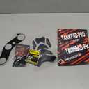 5D Real Carbon, Motorcycle Gas Tank Protector, Grey Tank Pad Sticker, Tank Cap, Fuel Cap Decal, Triple Tree Front End Upper for R1, 3 Pcs Per Set
